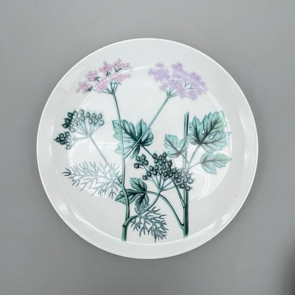 Set of 4 Horchow Collection Botanical Flowers 7 5/8" Dessert Plate Japan - Picture 4 of 10